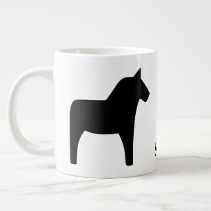 Schwedische Tasse Dala Horse Black