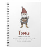 Schwedische Tomate Gnome - Definition Notizblock (Vorderseite)