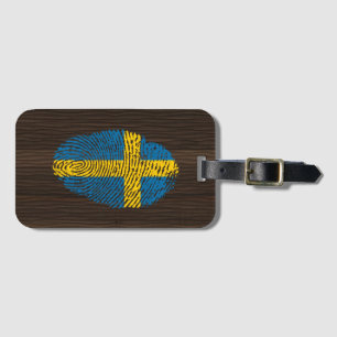 Schwedische Touchfingerabdruckflagge Gepäckanhänger