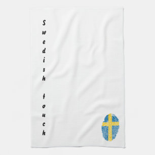 Schwedische Touchfingerabdruckflagge Handtuch