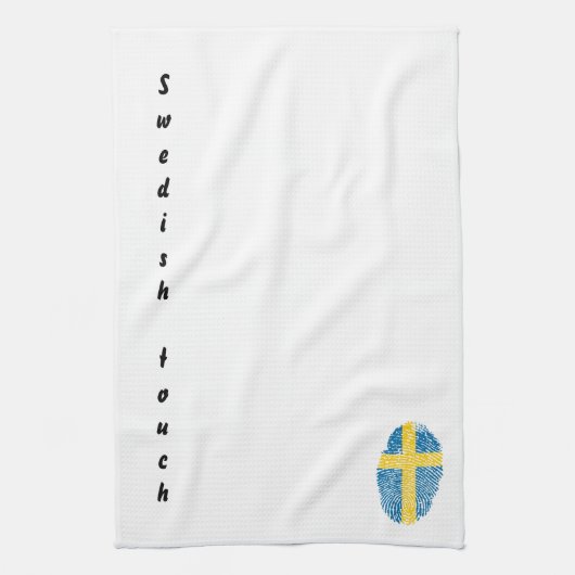 Schwedische Touchfingerabdruckflagge Handtuch (Vertikal)