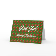 Schwedische und englische Weihnachtskarte