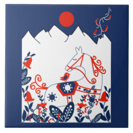 Schwedische und finnische Kunst Fliese