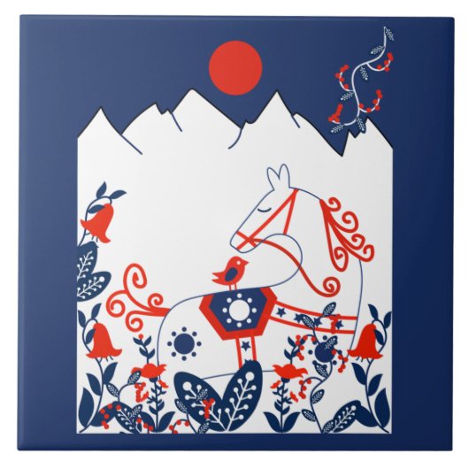 Schwedische und finnische Kunst Fliese (Vorderseite)