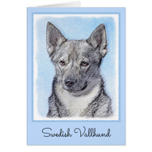 Schwedische Vallhund-Malerei - Niedliche Original 