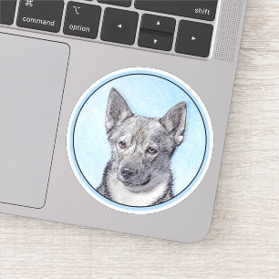 Schwedische Vallhund-Malerei - Niedliche Original  Aufkleber