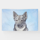Schwedische Vallhund-Malerei - Niedliche Original Banner (Horizontal)