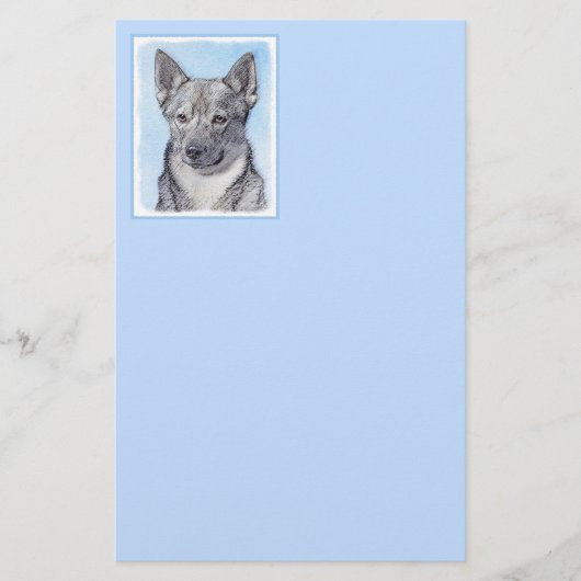 Schwedische Vallhund-Malerei - Niedliche Original Briefpapier (Vorderseite)