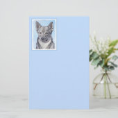 Schwedische Vallhund-Malerei - Niedliche Original Briefpapier (Stehend Vorderseite)