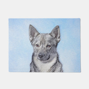 Schwedische Vallhund-Malerei - Niedliche Original Fußmatte