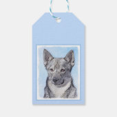 Schwedische Vallhund-Malerei - Niedliche Original Geschenkanhänger (Rückseite)