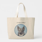 Schwedische Vallhund Malerei Niedliche Original Hu Jumbo Stoffbeutel (Rückseite)