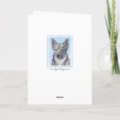 Schwedische Vallhund-Malerei - Niedliche Original Karte (Rückseite)