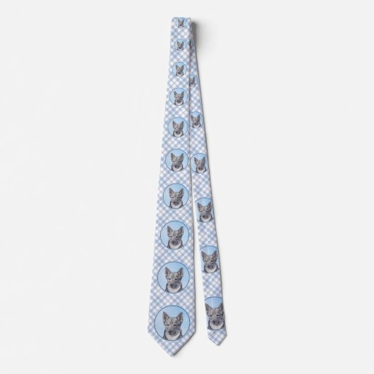 Schwedische Vallhund-Malerei - Niedliche Original  Krawatte (Vorderseite)