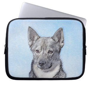 Schwedische Vallhund-Malerei - Niedliche Original  Laptopschutzhülle