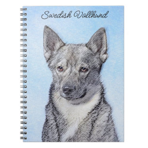 Schwedische Vallhund-Malerei - Niedliche Original Notizblock