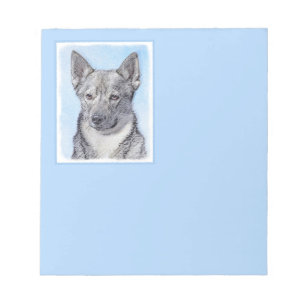 Schwedische Vallhund-Malerei - Niedliche Original Notizblock