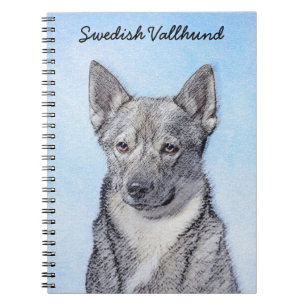 Schwedische Vallhund-Malerei - Niedliche Original Notizblock