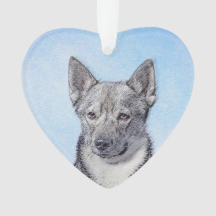 Schwedische Vallhund-Malerei - Niedliche Original  Ornament