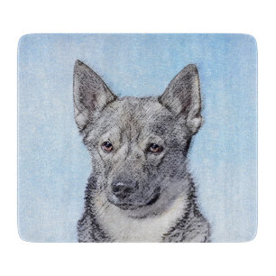 Schwedische Vallhund-Malerei - Niedliche Original  Schneidebrett