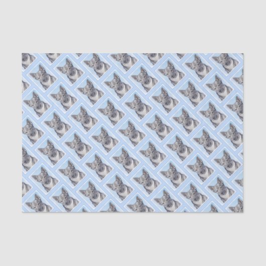 Schwedische Vallhund-Malerei - Niedliche Original Seidenpapier (Vorderseite)