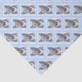 Schwedische Vallhund-Malerei - Niedliche Original Seidenpapier (Ausschnitt)