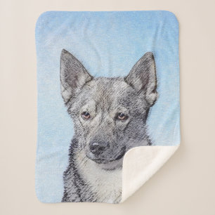 Schwedische Vallhund-Malerei - Niedliche Original Sherpadecke