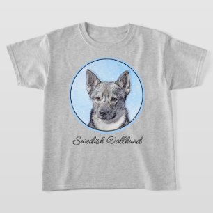 Schwedische Vallhund-Malerei - Niedliche Original T-Shirt