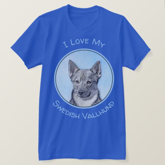 Schwedische Vallhund-Malerei - Niedliche Original  T-Shirt (Design vorne)