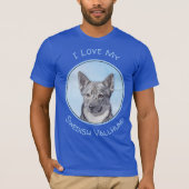 Schwedische Vallhund-Malerei - Niedliche Original  T-Shirt (Vorderseite)
