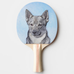 Schwedische Vallhund-Malerei - Niedliche Original  Tischtennis Schläger
