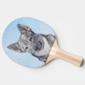 Schwedische Vallhund-Malerei - Niedliche Original Tischtennis Schläger (Seitenansicht)