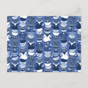 Schwedische Volkskatzen I Postkarte