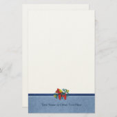 Schwedische Volkskunst Dala Pferdegewohnheit Briefpapier (Vorne/Hinten)