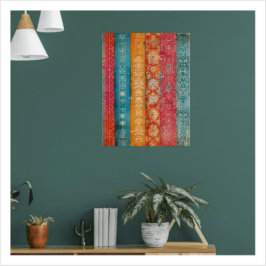 Schwedische Volkskunst Vintag skandinavisches Ethn Poster