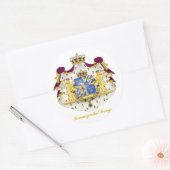 Schwedische Wappen Runder Aufkleber (Umschlag)