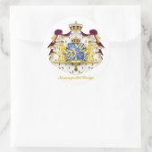 Schwedische Wappen Runder Aufkleber (Tasche)