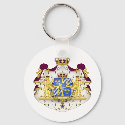 Schwedische Wappen Schlüsselanhänger (Vorderseite)