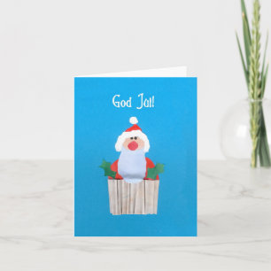 Schwedische Weihnachtskarte "Cupcake with Santa" Feiertagskarte