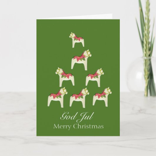 Schwedische Weihnachtskarte Feiertagskarte (Vorderseite)