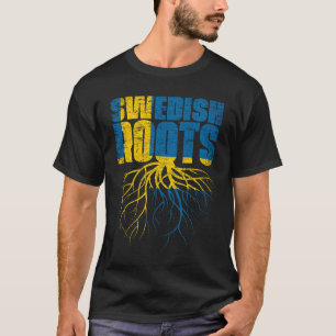 Schwedische Wurzeln Schweden-Erbe-Flagge T-Shirt