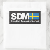 Schwedischer Binnenmarktaufkleber Rechteckiger Aufkleber (Tasche)