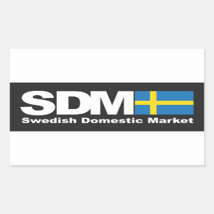 Schwedischer Binnenmarktaufkleber Rechteckiger Aufkleber