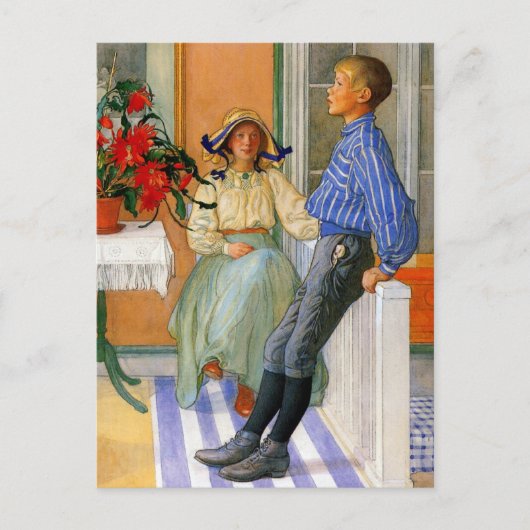 Schwedischer Bruder und Schwester 1911 Postkarte (Vorderseite)