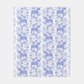 Schwedischer Dala Horblue und White Fleece Blanket (Vorderseite)