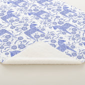 Schwedischer Dala Horblue und White Sherpa Blanket Sherpadecke (3/4)