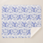 Schwedischer Dala Horblue und White Sherpa Blanket Sherpadecke (Vorderseite (Horizontal))