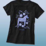 Schwedischer Dala Horse Folk Art Blue Individuelle T-Shirt<br><div class="desc">Ein traditionelles schwedisches Dala Horse Design in Blau und Weiß. Ersetzen oder entfernen Sie den Namen,  der angepasst werden soll.</div>