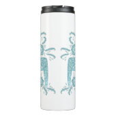 Schwedischer Dala Horse Green und White Thermal Tu Thermosbecher (Rückseite)