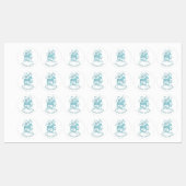 Schwedischer Dala Horse Grüner und weißer Individu Etiketten (Blatt)